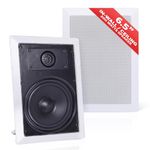 Pyle PDIW65 In-Wall / In-Ceiling 6.5-Inch Stereo Speakers, 2-Way, Flush Mount, White (Pair)