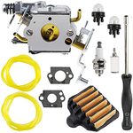 Ferilter 573952201 Carburetor for Poulan Pro PP5020AV PP5020 PP5020AVX Chainsaw Carburetor for Craftsman Chainsaw 358.350980 Replace for Zama C1M-W47 Carb with 575296301 Air Filter