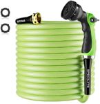 SPECILITE Flexible Garden Hose 75 Ft, Heavy Duty Water Hoses, Lihjtweight Leak-Proof Pipe× 1/2 In, 3/4" Brass Swivel Fittings,Burst 600 PSI, Non-Expandable, Kink-Proof, For Car, Yard, Outdoor, Lawn