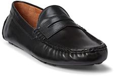 Polo Ralph Lauren Men's Anders Leather Driver Driving Style Loafer, Black, 14