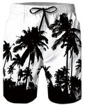 Cozople Men Beach Swim Trunks 3D Novelty Printed Surfing Board Shorts with Mesh Lining