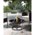 Sigdi/Fire Pits for Garden Steel Fire Bowl Outdoor Fire Brazier for Garden BBQ Patio Heater Camping Portable Fire Basket Chimney Log Burning Bowl Wood Burner Charcoal Bonfire Bowl/fire pits
