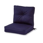 Greendale Home Fashions Outdoor Sunbrella Fabric Deep Seat Cushion, 2 Piece Set, Midnight