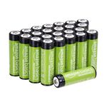 Amazon Basics AA Rechargeable NiMH Batteries 2000mAh (24-Pack) Pre-charged