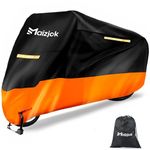 Maizjok Motorbike Cover Waterproof Outdoor, Motorcycle Cover Heavy Duty 210D Rain UV Dust Indoor, All Weather Covering for Street/Sport/Adventure/Cruiser/Touring Motorbike (108.3 x 41.3 x 49.2 in)