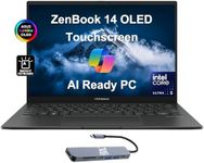 ASUS ZenBook 14 OLED Q415 Business Laptop (14" FHD+ Touchscreen, Intel 14-Core Ultra 5 125H (> i7-1360P), 8GB DDR5 RAM, 512GB SSD) AI PC, 15-Hr Long Battery Life, FHD Webcam, Win 11 Home w/AI Copilot