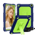 SOATUTO Case for New Walmart Onn 8 Tablet Gen 3 Model:100071483/ Onn 8 Tablet Case 2022 Shockproof Kids Friendly Sturdy Armmor Cover Case Built-in Kickstand for Walmart Onn 8 Inch 2022 (Navy+Green)