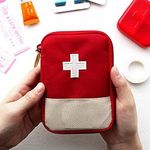 Portible Multicolored First Aid Kit Package Emergency Bags Travel Storage Wallet Portable Medicine Tablet Organizer Pouch (Small Size , Pack Of 1).