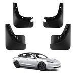 BASENOR 2024 Upgraded Tesla Model 3 Highland Mud Flaps Splash Guards Fenders No Drilling No Tape Mudflaps All Weather Protector Mudguards for Tesla Model 3 2024 Exterior Accessories (Set of 4)