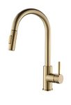 Kitchen Faucet Gold Modern Pull Out Kitchen Faucets Stainless Steel Single Handle Kitchen Sink Faucet with Pull Down Sprayer