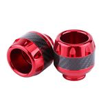 Motorcycle Front Fork Frame Sliders,1 Pair of Carbon Fiber Motorcycle Front Fork Frame Sliders Crash Protection(red)