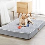 WNPETHOME Velvet, Orthopedic Dog Beds Large Sized Dog, Giant Dog Bed With Removable Washable Cover & Anti-Slip Bottom, Egg Crate Foam Pet Bed Mat, Multi-Needle, Xxxl Dog Bed