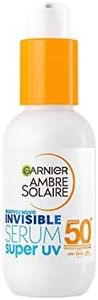 Garnier Invisible Facial Serum, Super UV, for all skin types, SPF 50+, fast absorbing, with Ceramide Protect, Ambre Solaire, 30 ml