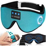 3D Sleep Mask Headphones, Bluetooth Sleeping Eye Masks, Ultra-Thin HD Stereo Speakers Wireless Sleep Headphones for Yoga,Insomnia, Meditation, Over-ear Earbuds Cool Tech Gadget Gifts for Women Blue