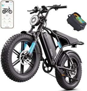 TST Electric Bike for Adults, 1500W Peak Motor, 20" x 4.0" Fat Tire E-Bike, 48V 15Ah Removable Battery, Dual Suspension & Disc Brakes, LCD & APP Control, UL 2849 Certification