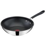 Tefal Jamie Oliver Quick & Easy E3031944 Stainless Steel 28cm Induction Wok, Silver