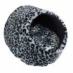 Downtown Pet Supply - Cat Cave Bed - Cute Cat Bed or Kitten Bed - Foldable, Nap Mat with Non-Slip Grip - Warm & Cozy Covered Cat Bed - Grey - 16 in x 14 in x 12 in