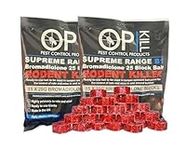 Opkill Rat Poison & Mouse Killer TWIN PACK 600g Strongest Bait Available Weatherproof Fast Acting and Safe For Professional and Domestic use (Professional Choice Blocks 30 x 20g) …