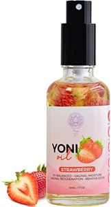 Magic V Yoni Oil Spray for Women - Organic Feminine Care Vaginal Moisturizer, pH Balance & Odor Control, Soothes Ingrown Hair & Razor Bumps - Strawberry Scent