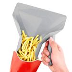 French Fry Bagger Scoop, PP Easy Fill French Fry Holder Popcorn Salt Shaker French Fry Bagger Scoop Popcorn Scoop Popcorn Buckets Ice Scooper for Snacks, Desserts, Ice 9.3 x 8.1in