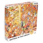 Mayhem in the Library: Jigsaw Puzzle with 101 Hidden Book Titles to Discover, for Book Lovers and Readers