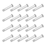 uxcell Single Hole Clevis Pins - 5mm X 25mm Flat Head 304 Stainless Steel Link Hinge Pin 20Pcs