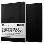 CRYO Crypto Seed Phrase Storage Notebook - Waterproof Stone Paper Book - Cryptocurrency Recovery Phrase Password Keeper - Cold Storage Wallet Backup Journal - Pocket Size 2-Pack