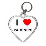 BadgeBeast.co.uk I Love Parsnips - Heart Shaped Key Ring