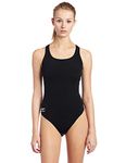 Speedo Race Endurance+ Polyester Solid Super Pro Swimsuit, Black, 32