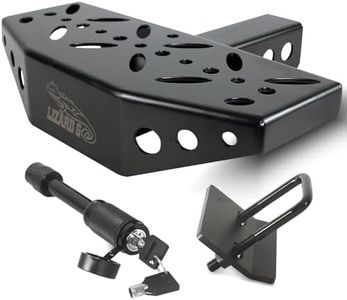 LIZARD GO Hitch Step with 2" Hitch Receiver Rear Bumper Guard Protector for Car Truck Vehicles Packing with Hitch Lock & U-Bolts Stabilize