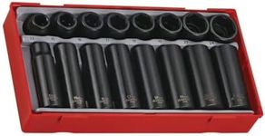 Teng TT9116 1/2-inch Reg/ Deep Impact Socket Set Drive (16 Pieces)
