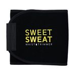 Sweet Sweat Waist Trimmer - Black/Yellow Logo | Premium Waist Trainer Belt for Men & Women