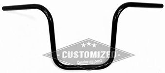 7/8 Inch (22mm) Universal Handlebars Narrow Ape Hanger 12 Inch Black