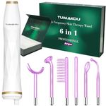 High Frequency Facial Device - TUMAKOU Portable Handheld Violet High Frequency Facial Wand with 6 Pcs Purple Argon Tubes for Face Skin, Chin, Hair Care