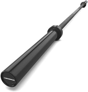 E.T.ENERGIC 7ft Olympic Barbell Bar 40lbs Black Hard Chrome, Sleeves for 2" Olympic Plates(700-lbs Capacity), for Weightlifting, Powerlifting, Gym Home Exercises