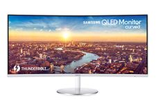 Samsung 34-inch(86.4cm) LED 3440 x 1440 Pixels 2K WQHD, Curved Monitor, 21:9 Ultrawide, PBP, PIP, 100Hz, QLED, Thunderbolt 3 Port (LC34J791WTWXXL, Gray)