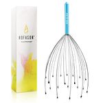 HOFASON Head Massager Scalp Scratcher with 20 Fingers, Handheld Head Scratcher Tingler Massage for Deep Relaxation, Hair Stimulation and Body Stress Relax(Random Colors)