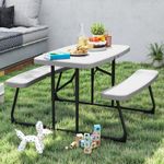 DWVO 37" Picnic Table, Folding Picn