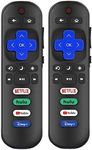 Rupmmehon (Pack of 2) Replaced Remote Control for All Roku TV, for TCL Roku/Hisense Roku/Onn Roku/Philips Roku Smart TVs(Not for Stick and Box)