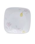 Corelle Elegant City Glass Square Medium Plate Pack of 6, 22CM, Multicolor