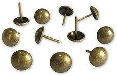 500pcs a lot: D11mmxL17mm Brass(Old Gold) Sofa Upholstery Tacks Wooden Furniture Decorative Tacks Thumb Nails Home DIY Upholstery Nails Heads (Brass(Old Gold))