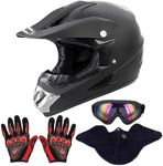 OUMURS Adult Dirt Bike Helmet with 