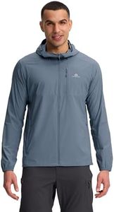 Pioneer Camp Men's UPF 100+ Sun Protection Hoodie Jacket Full Zip Long Sleeve Sun Shirts Lightweight Hiking Fishing Outdoor Blue