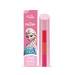 Disney Frozen Princess by Renee Candy 3-In-1 Tinted Lipstick Elsa for Pre-Teen Girls - 3 Versatile Shades in One Stick with No Parabens - Cruelty-Free, Dermatologically Tested, Peta Certified 4.5g