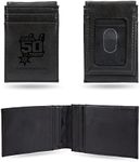 Rico Industries LEFPW Laser Engraved Front Pocket Wallet, San Antonio Spurs, San Antonio Spurs, Lefpw Laser Engraved Front Pocket Wallet