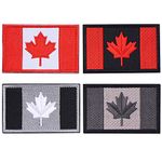 4 Pieces Canada Flag Patches, Tactical Tags Morale National Emblem Patch for Travel Backpack Hats Jackets Team Uniform