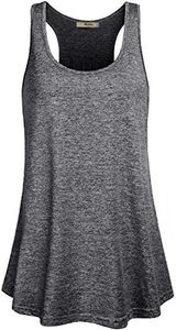 Miusey Running Tank Tops for Women Juniors Sleeveless Loose Fit Active Wear A Line Exercise Fitness Workout Racerback Yoga Shirts Grey XXL