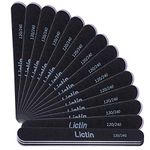 Lictin Pack of 16 Professional Nail Files Double Sided Emery Board (120/240 Grit)