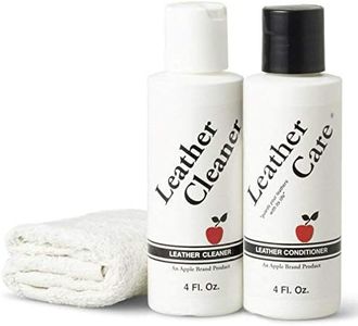 Apple Brand Leather Care Kit 4 oz Cleaner & 4 oz Conditioner + Cleaning Cloth