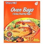 WRAPOK Large Turkey Roasting Bags Cooking Oven Chicken Bag for Meat Poultry Fish Seafood Vegetable - 10 Bags (21.6 x 23.6 Inch)